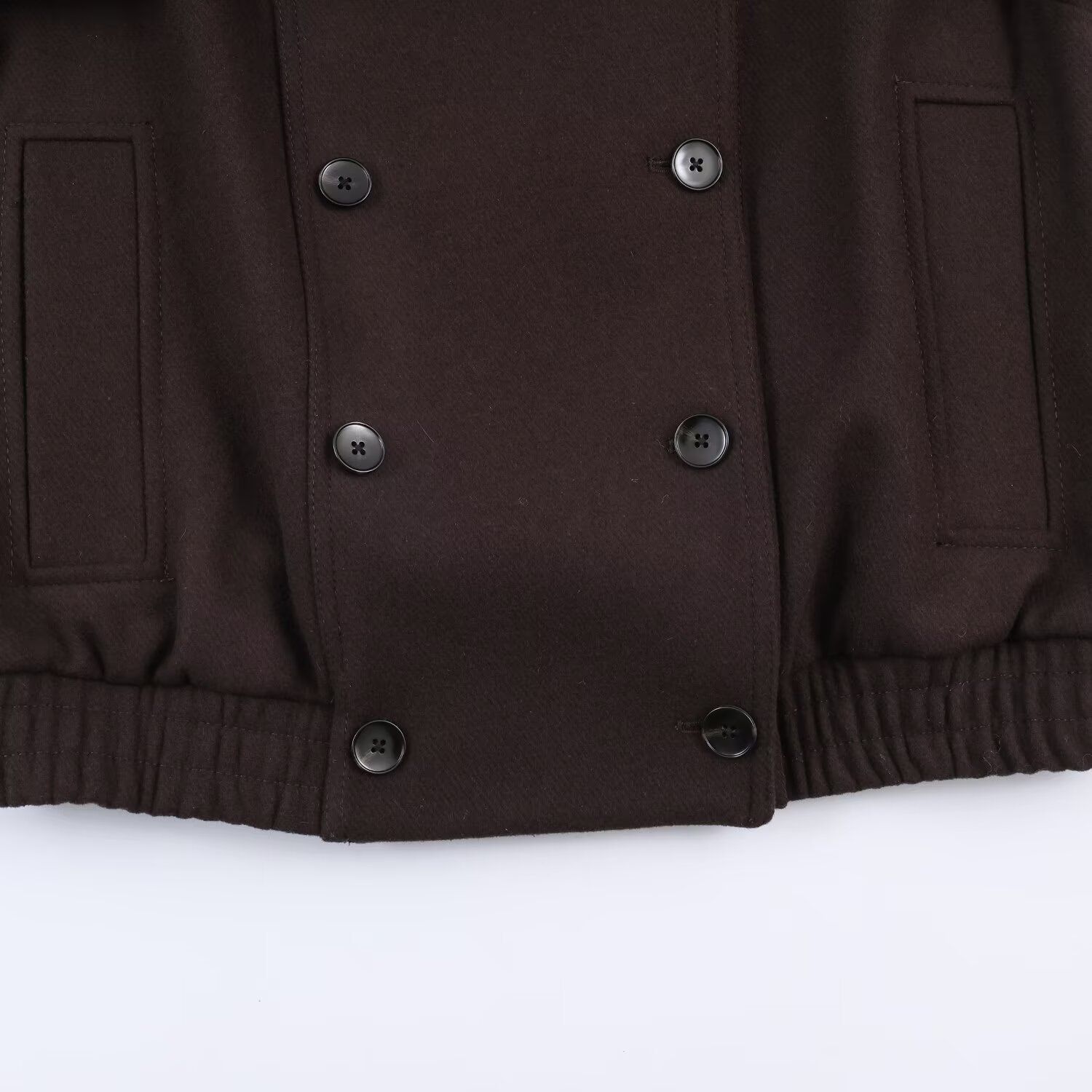 Faux Fur Collar Jacket - Trendy Mixed Fabric Outerwear KUN-00150