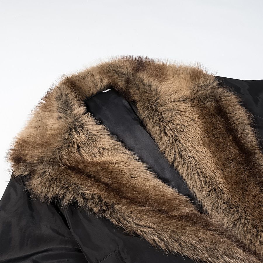 Faux Fur Collar Bomber Jacket Padded Coat KUN-00151