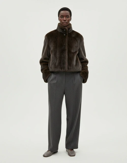 Giacca corta in pelliccia sintetica - Stile europeo KUN-00153