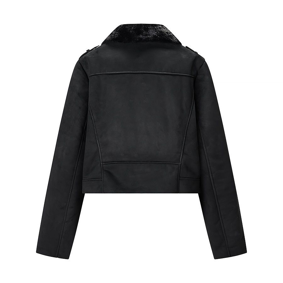 Faux Shearling Jacket Trendy Casual Outerwear KUN-00155