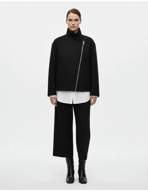 Giacca in finta pelliccia di montone, capospalla casual e alla moda KUN-00155