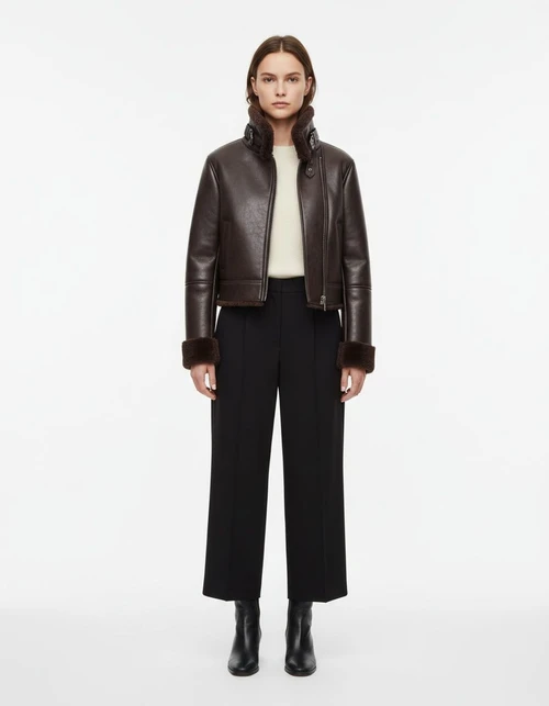 Giacca reversibile in pelliccia sintetica - Capospalla da donna alla moda KUN-00157