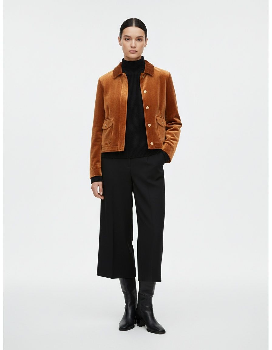 Giacca in velluto alla moda, blazer classico casual KUN-00160