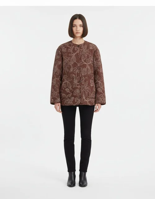 Giacca trapuntata stampata - Elegante capospalla da donna in stile europeo KUN-00167