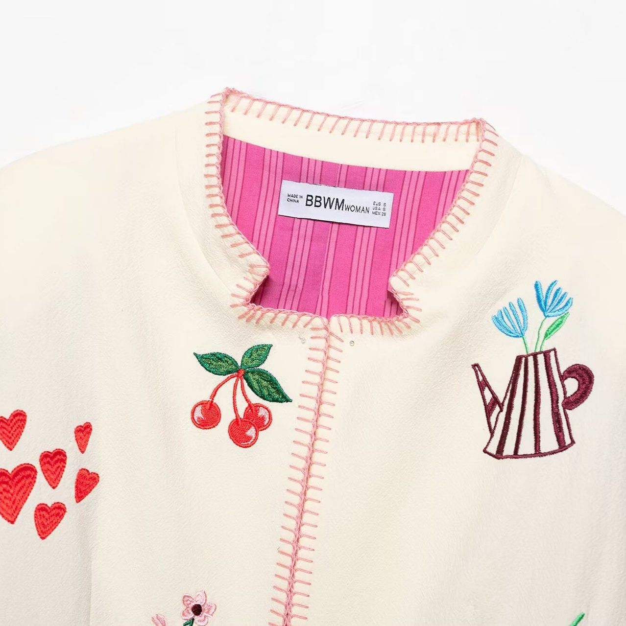 Embroidered Women's Casual Fashion Jacket KUN-00170