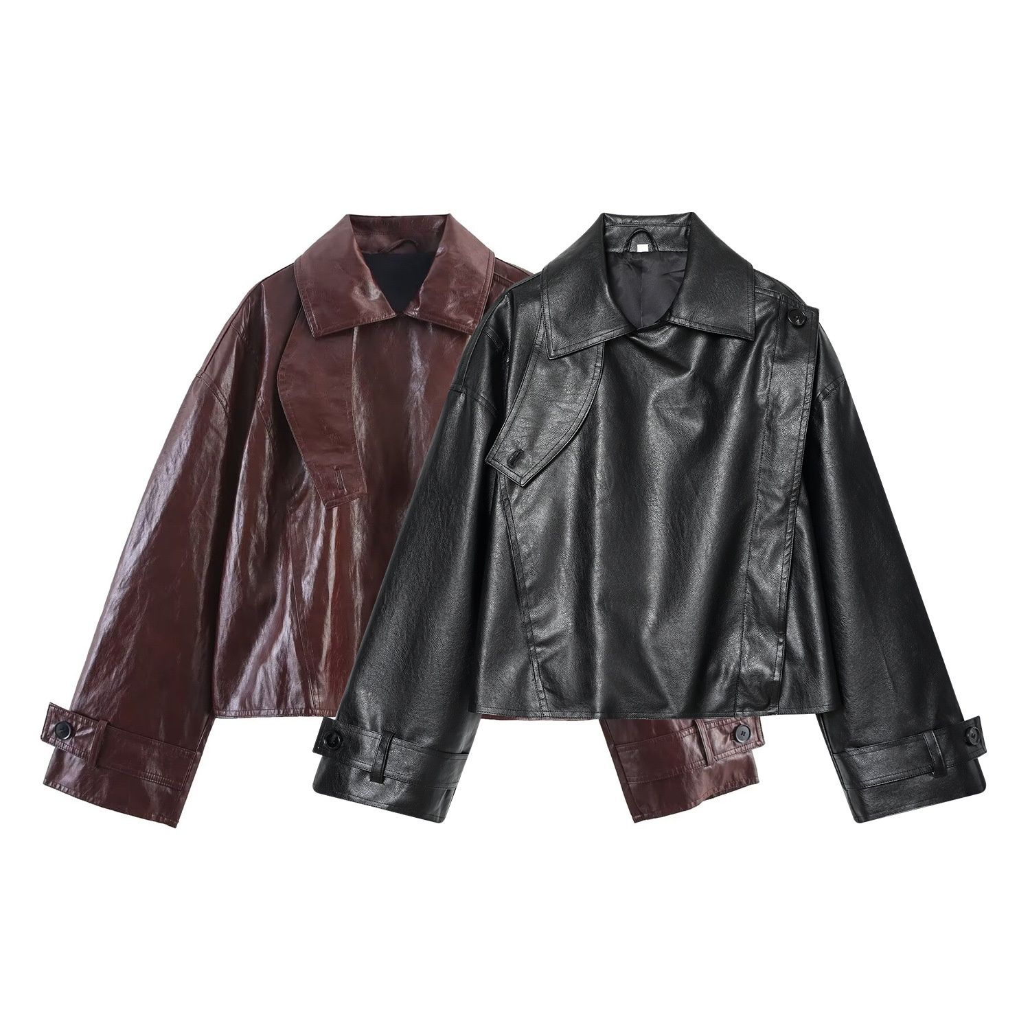 Women's Fashion Jacket - Shiny Casual Outerwear KUN-00173