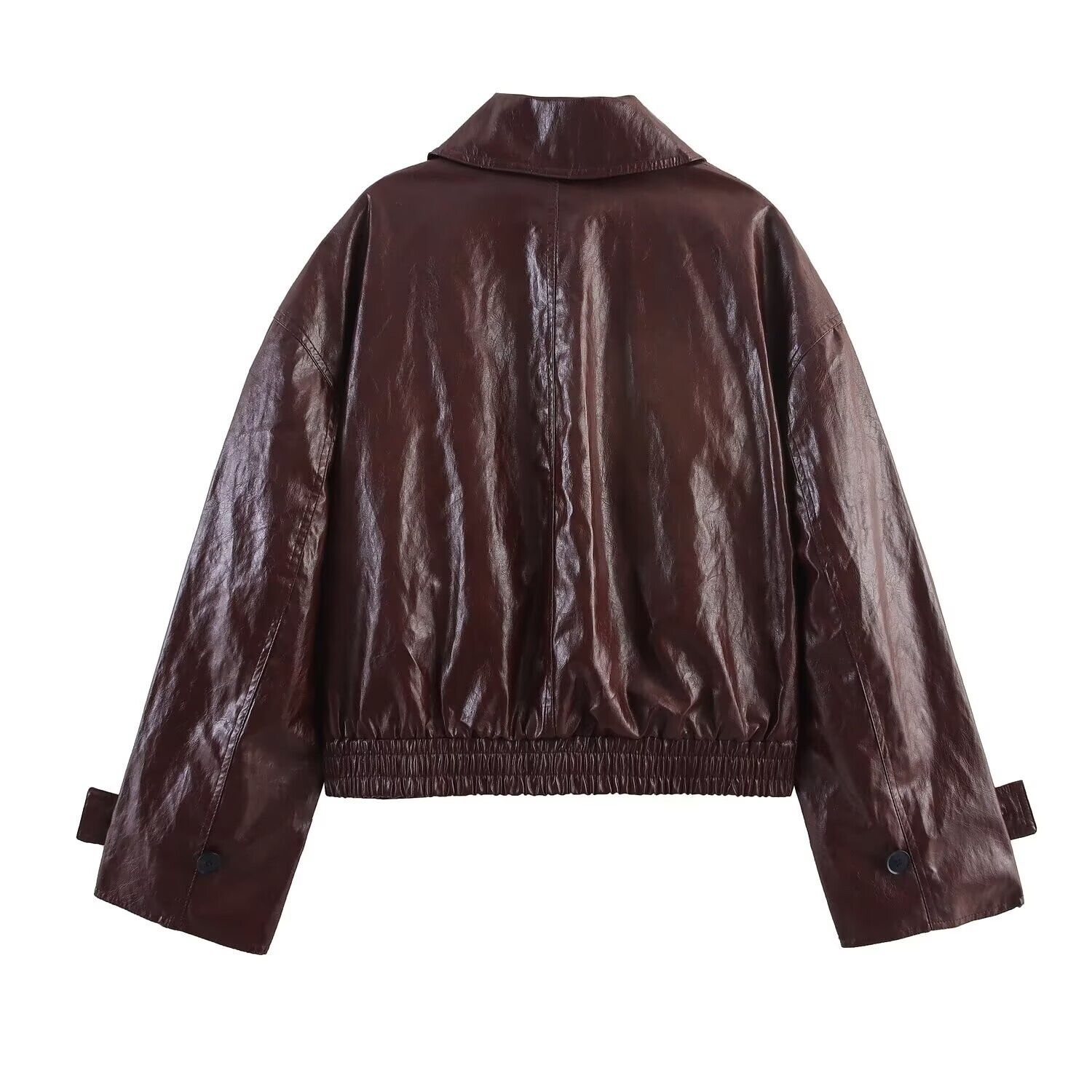 Women's Fashion Jacket - Shiny Casual Outerwear KUN-00173