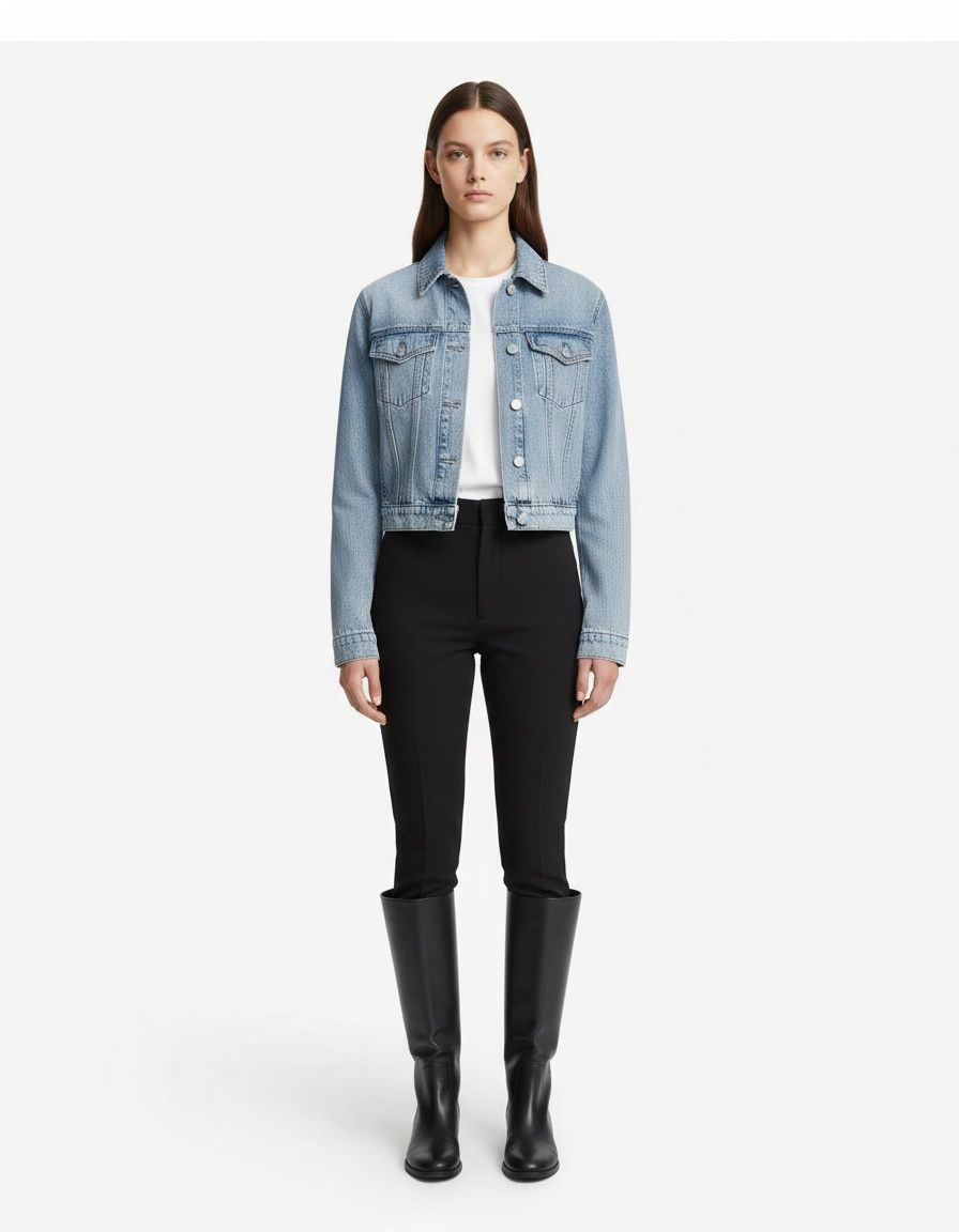 Denim Jacket Women's Classic Fashion Short Coat KUN-00179