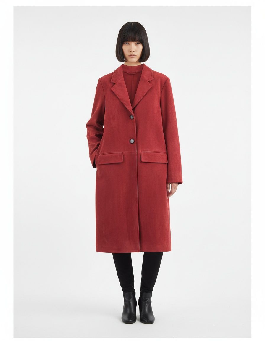 Suede Effect Jacket - Women's Fashion Casual Outerwear KUN-00180