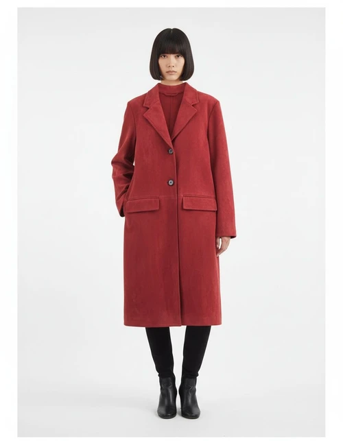 Suede Effect Jacket - Women's Fashion Casual Outerwear KUN-00180