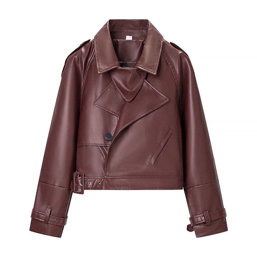 Faux Leather Moto Jacket - Stylish & Versatile KUN-00214