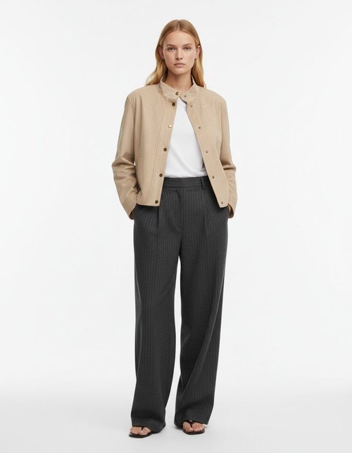 Faux Suede Biker Jacket - Stylish Women's Outerwear KUN-00223