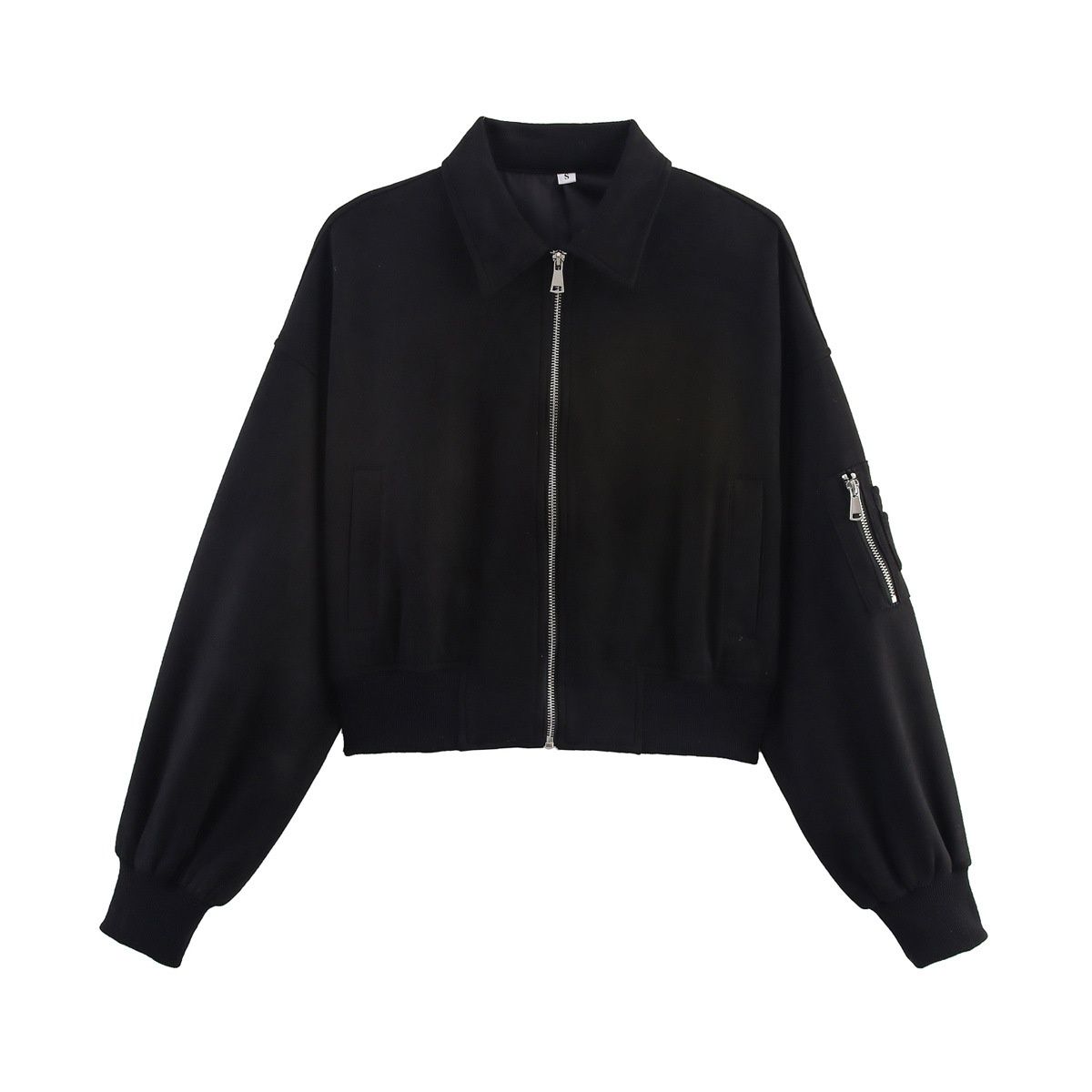 Giacca bomber in pelle scamosciata - Capospalla casual alla moda KUN-00282