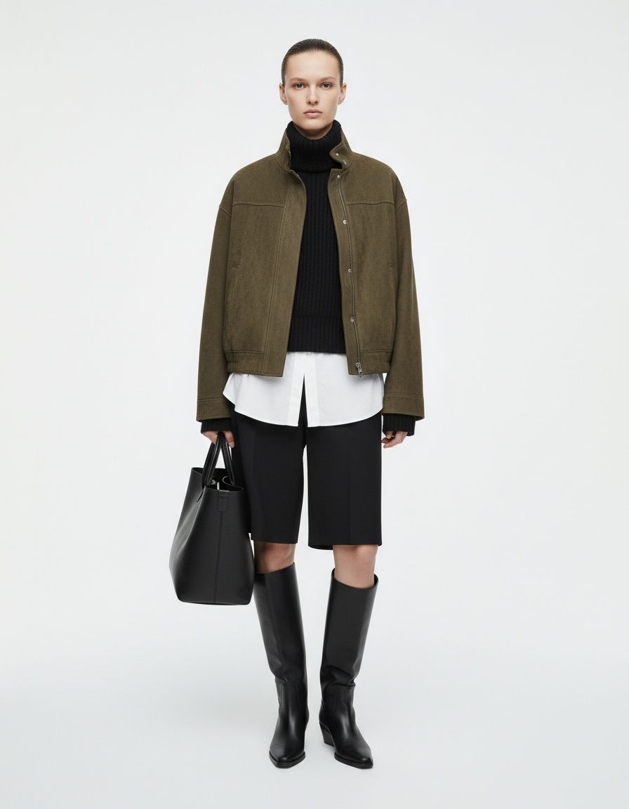 Suede Jacket - Women's Fashionable Casual Outerwear KUN-00284