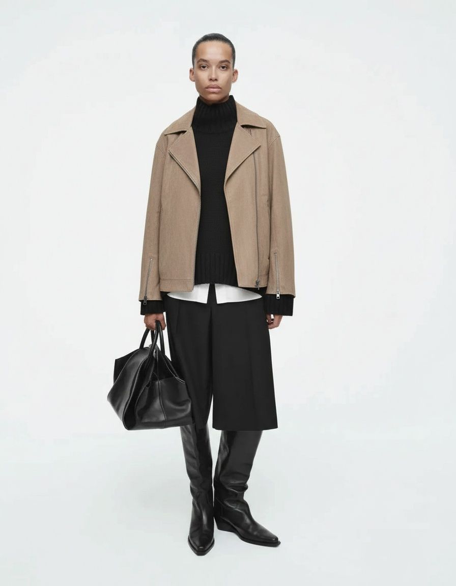 Faux Suede Moto Jacket - Trendy Casual Women's Biker KUN-00288