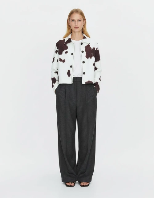 Wool Blend Jacket Stylish Casual Outerwear KUN-00289