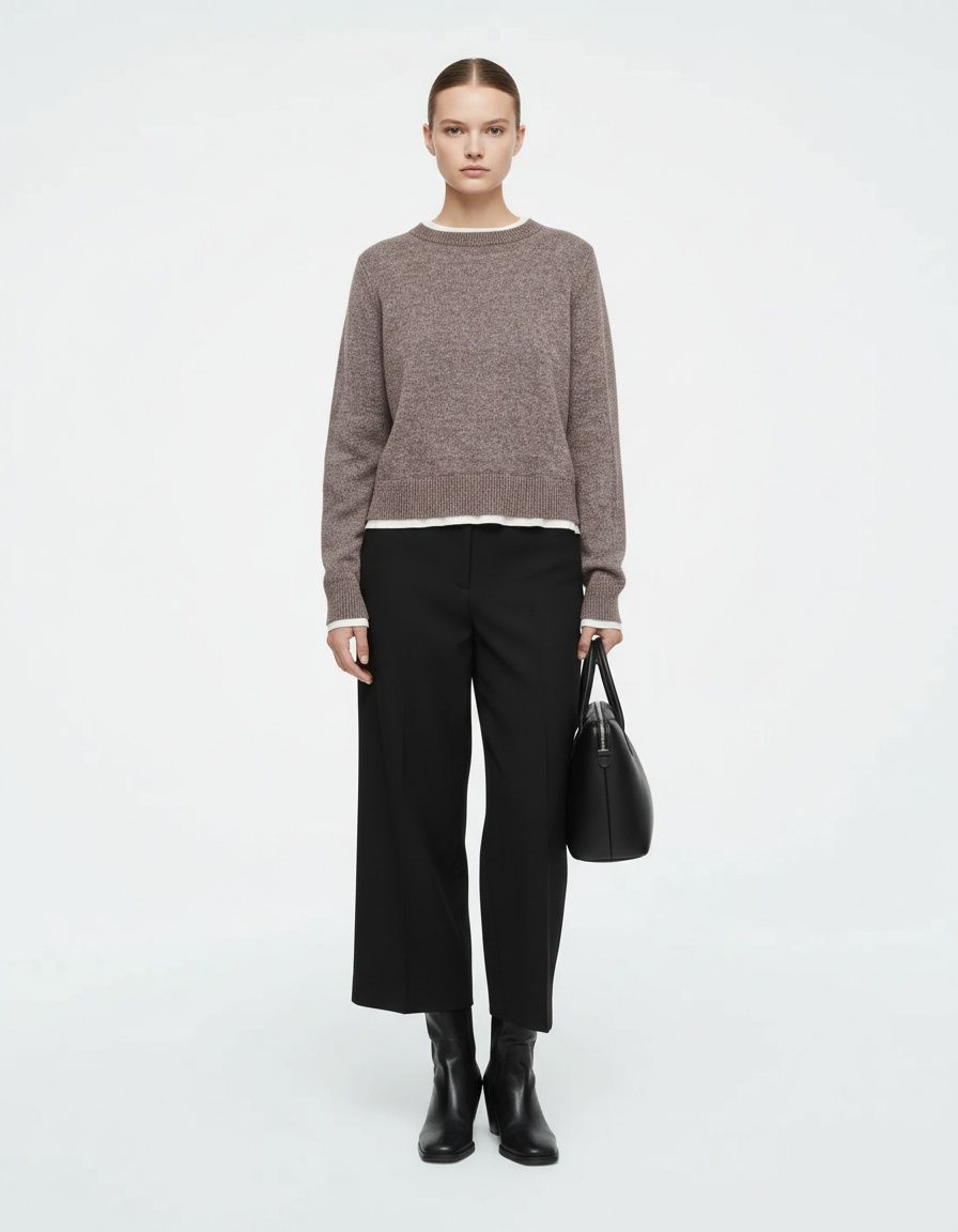 Knit Cardigan Color Block Stylish Sweater KUN-00293