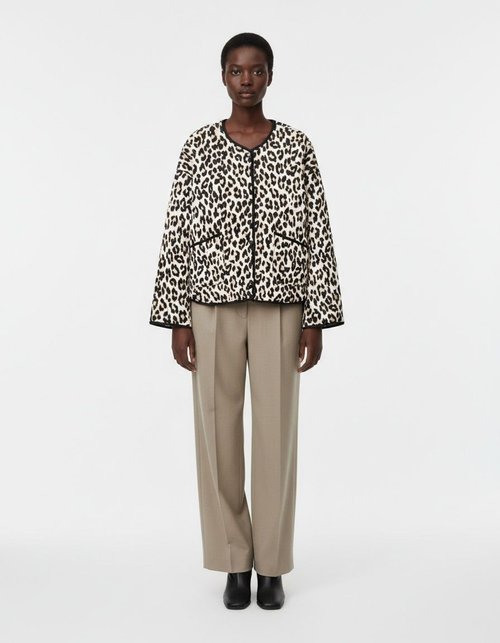 Snake Print Button Down Long Sleeve Jacket KUN-00295