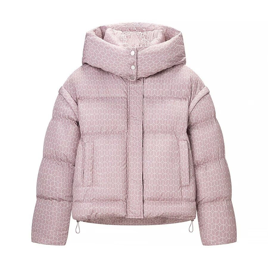 Women's Cotton Padded Jacket - European Style Printed Coat KUN-00004