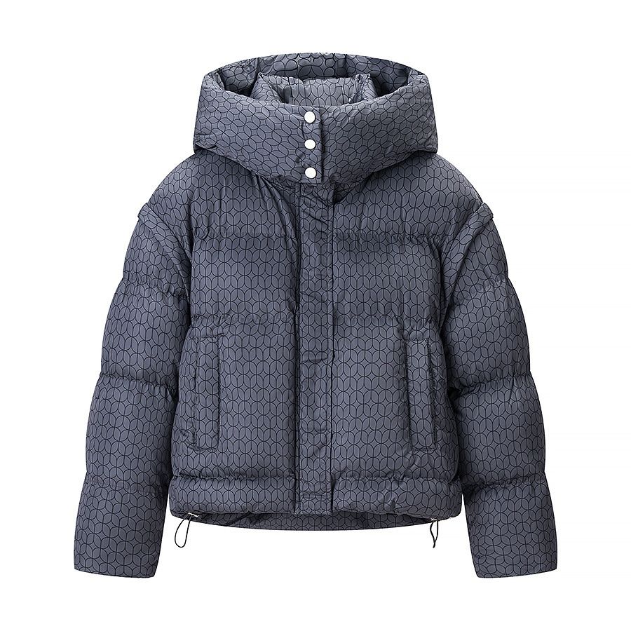 Women's Cotton Padded Jacket - European Style Printed Coat KUN-00004