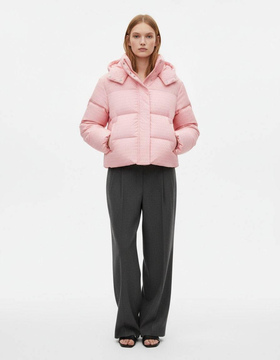 Women's Cotton Padded Jacket - European Style Printed Coat KUN-00004