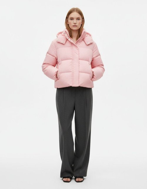 Giacca imbottita da donna in cotone - Cappotto stampato in stile europeo KUN-00004