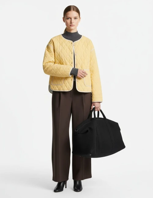 Cotton Women's Jacket Classic Fashion Solid Color KUN-00010