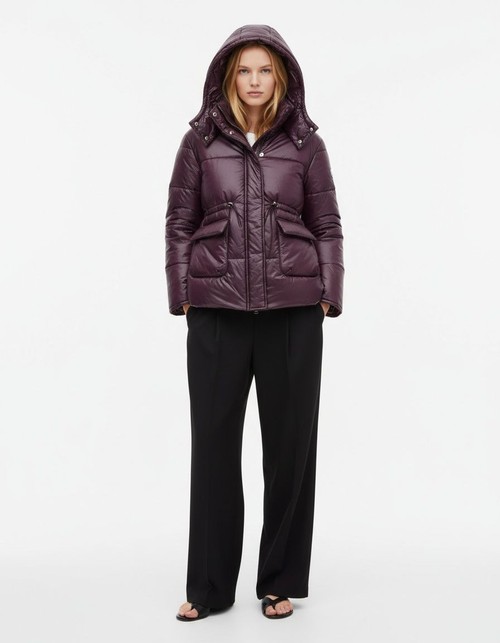 Women's Hooded Cotton Jacket Classic Zip-Up KUN-00013