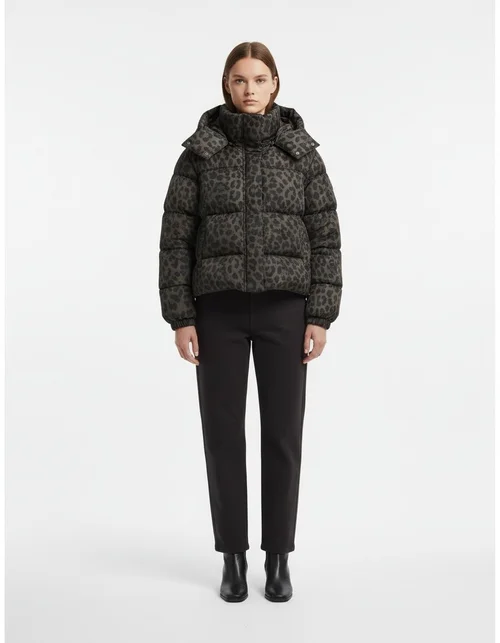 Leopard Print Padded Cotton Jacket - Classic Fashion KUN-00018