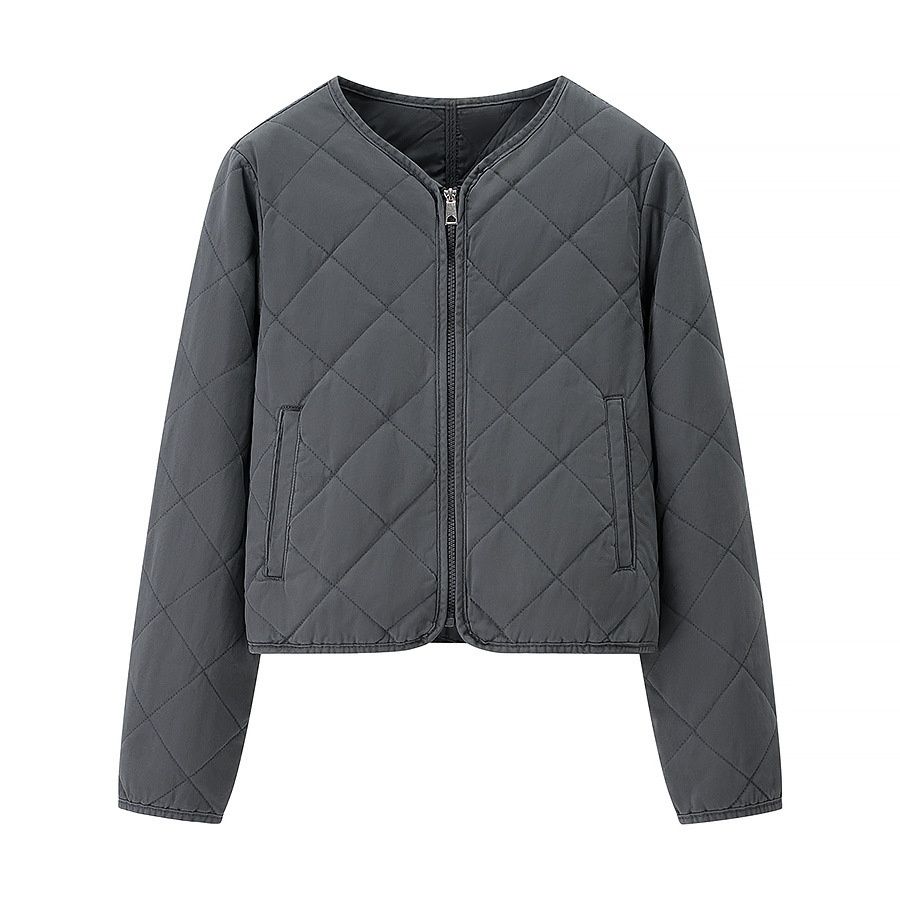 Cotton Diamond Quilted Padded Jacket - Stylish Classic KUN-00026