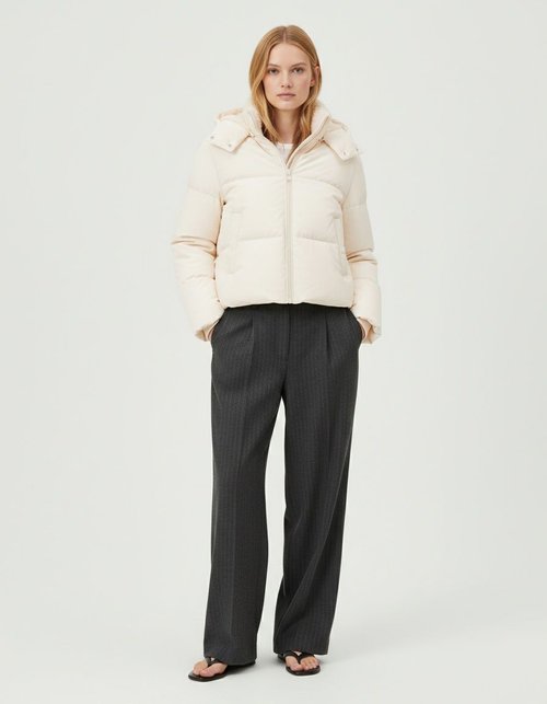 Fleece Hooded Jacket Women's Cotton Coat Outerwear KUN-00028