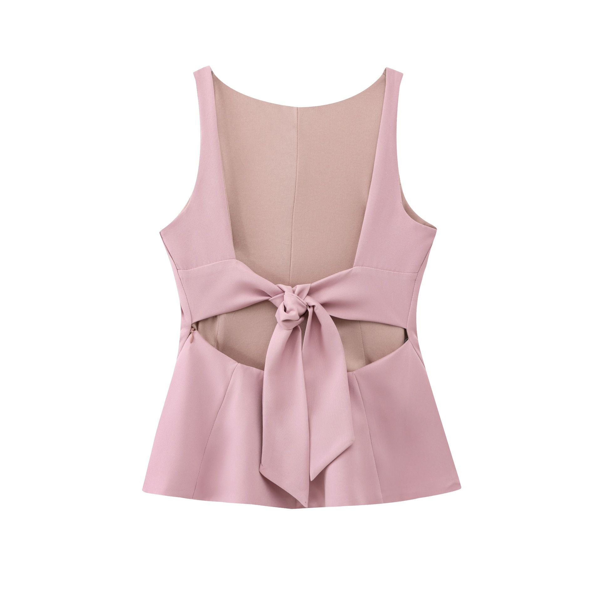 Jupe courte à ourlet orné d'un nœud papillon, haut KUN-00004