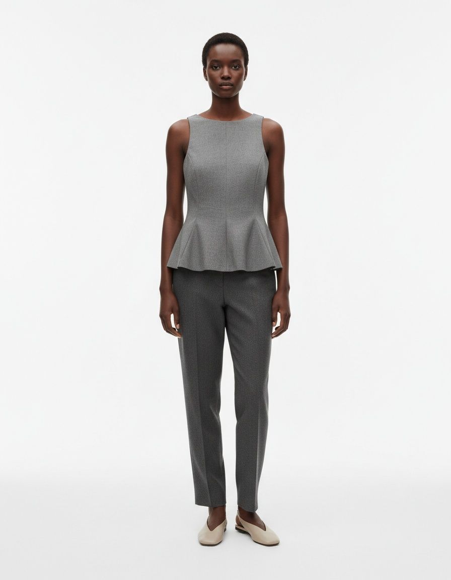 Jupe courte à ourlet orné d'un nœud papillon, haut KUN-00004