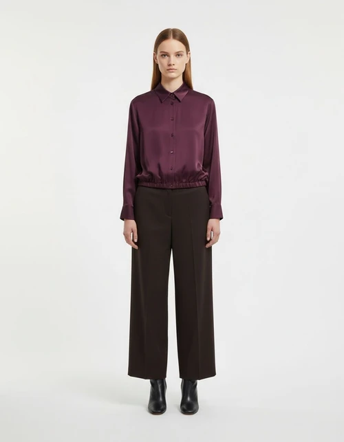 Camicetta in raso con maniche a palloncino - Stile europeo KUN-00017