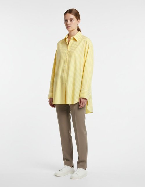 Oversized katoenen poplin overhemd - Stijlvol & Modern KUN-00025