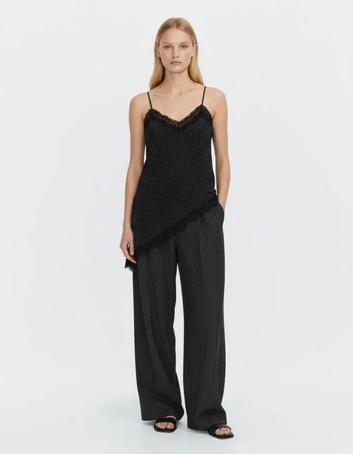 Top asimmetrico da donna a pois - Trendy Chic KUN-00026