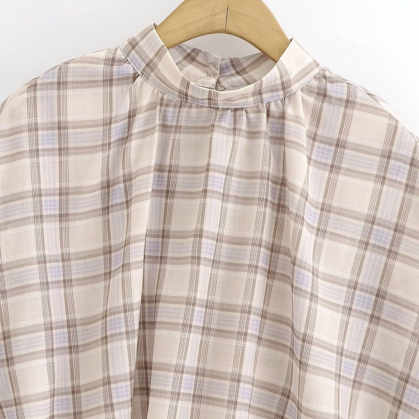 Women's Plaid Layered Top - Trendy Chic KUN-00034