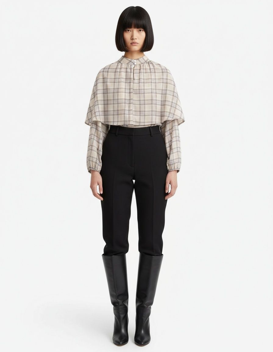 Top a strati a quadri da donna - Trendy Chic KUN-00034