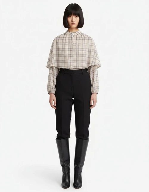 Top a strati a quadri da donna - Trendy Chic KUN-00034