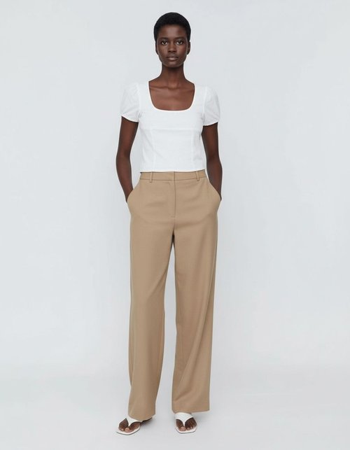 Kanten blouse, enkelvoudige sluiting, getailleerde top, Europese stijl KUN-00045