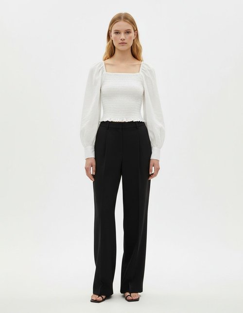 Damesblouse in Franse vintage stijl met elastische rug KUN-00059