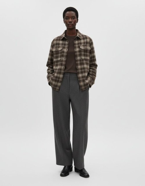 Geruit overhemd in retrostijl met slanke taille KUN-00060