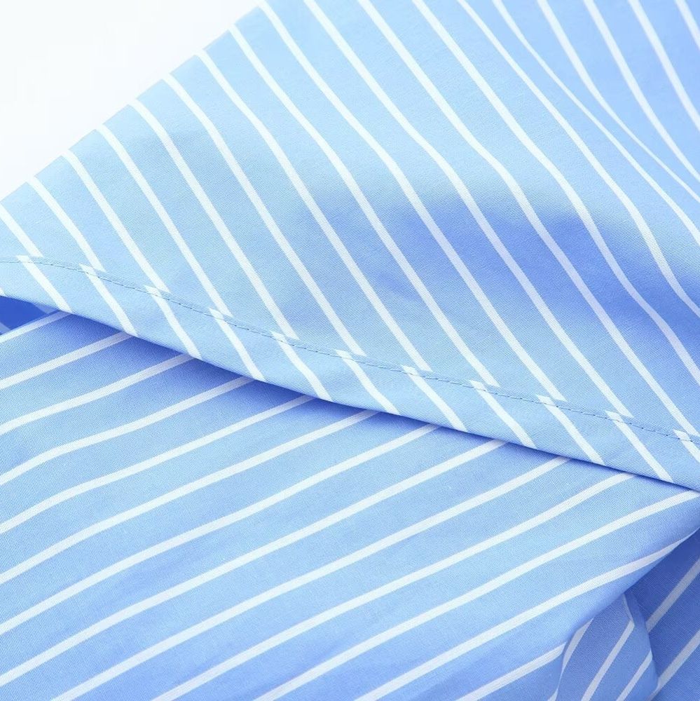 Chemise à rayures avec foulard intégré - Polyvalente et élégante KUN-00064