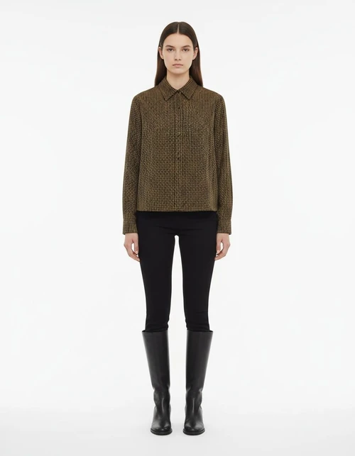 Camicia a quadretti - Top da donna alla moda in stile europeo KUN-00078