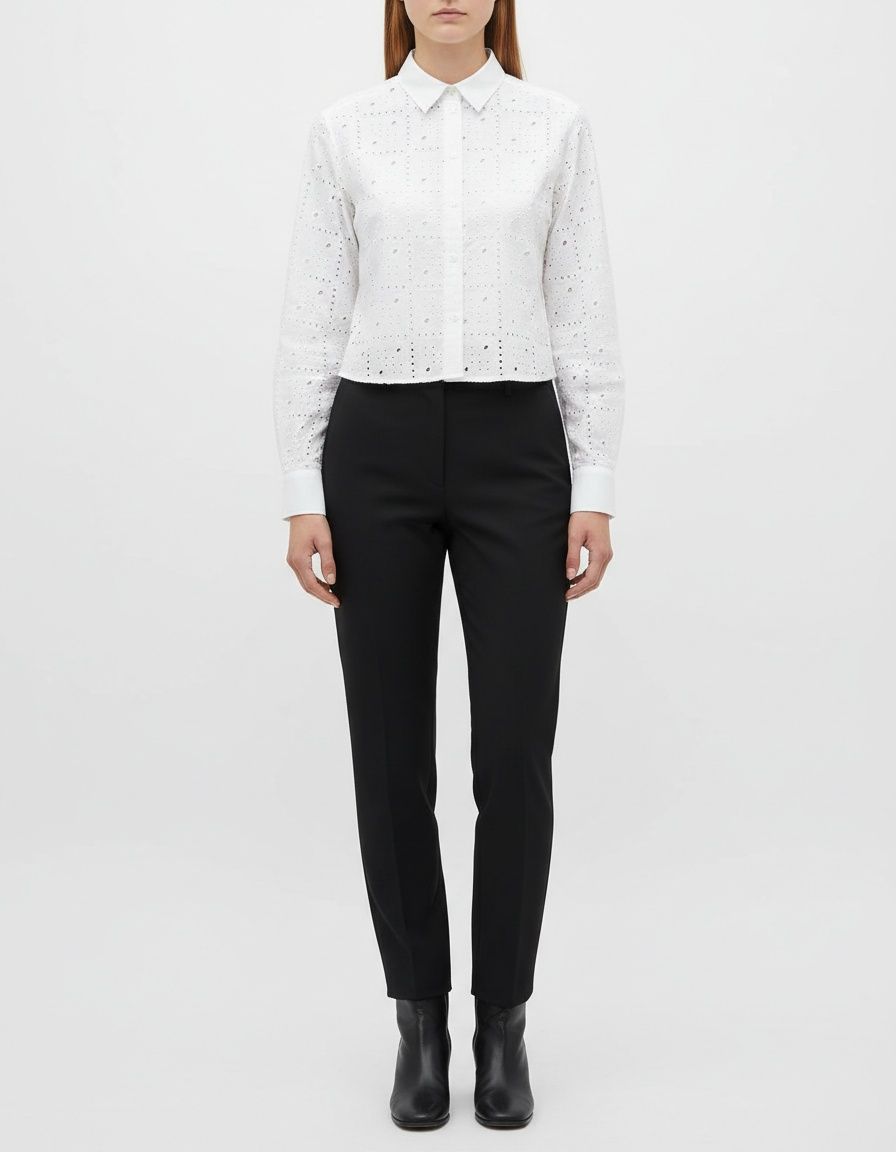 Camicetta da donna in pizzo ricamato - Elegante e di tendenza KUN-00089