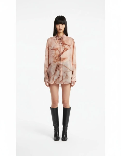 Camicia con stampa tie-dye, blusa alla moda KUN-00122