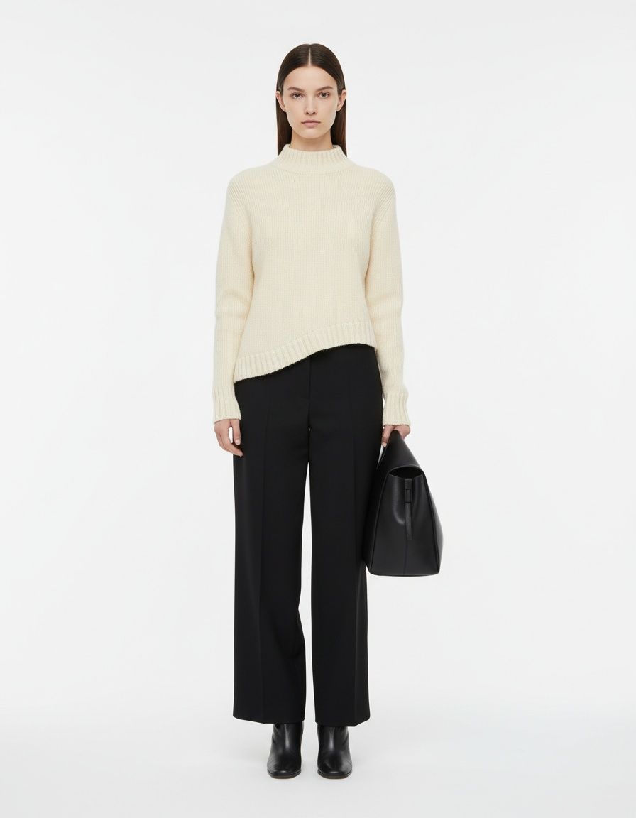 Knit Vest - Women's Stylish Asymmetric Sleeveless Top KUN-00013