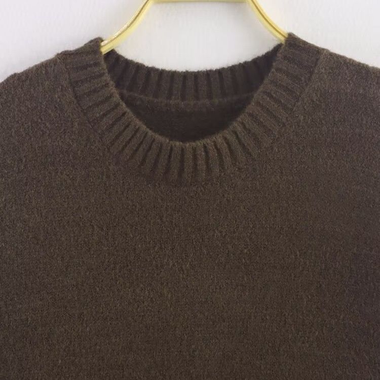 Knit Top Vintage Relaxed Fit Comfortable Sweater KUN-00021