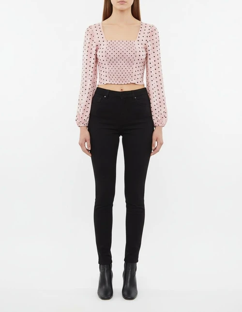 Women's Puff Sleeve Corset Top - Trendy Square Neck KUN-00031