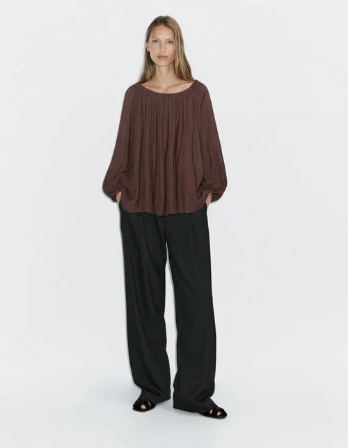 Camicetta a spalle scoperte, top casual alla moda KUN-00040